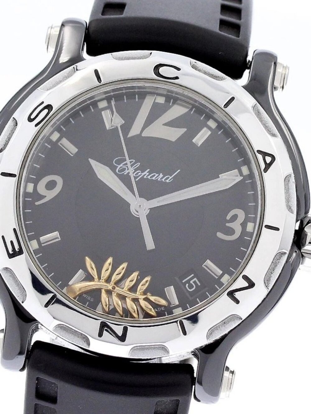 Chopard Happy Sports Happy Palm 25/8507 black Dial Quartz Men's Watch_949677